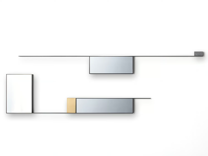 MIRROR LINES - Framed wall-mounted steel mirror _ MDF Italia